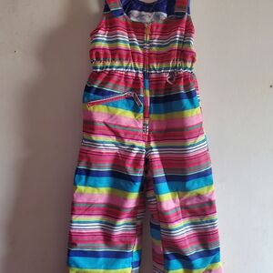 Obermeyer Multicolor Striped Kids Snowbib.